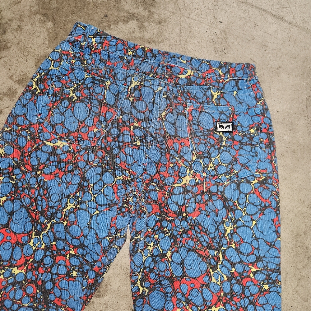 Obey Graphic Denim Pants 👖 - Picture 4 of 11